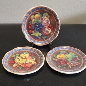 Fruit Pattern Fine Bone China Plates